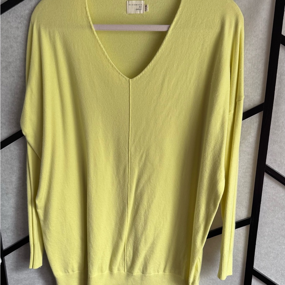 Super Soft V-Neck Yellow Sweater